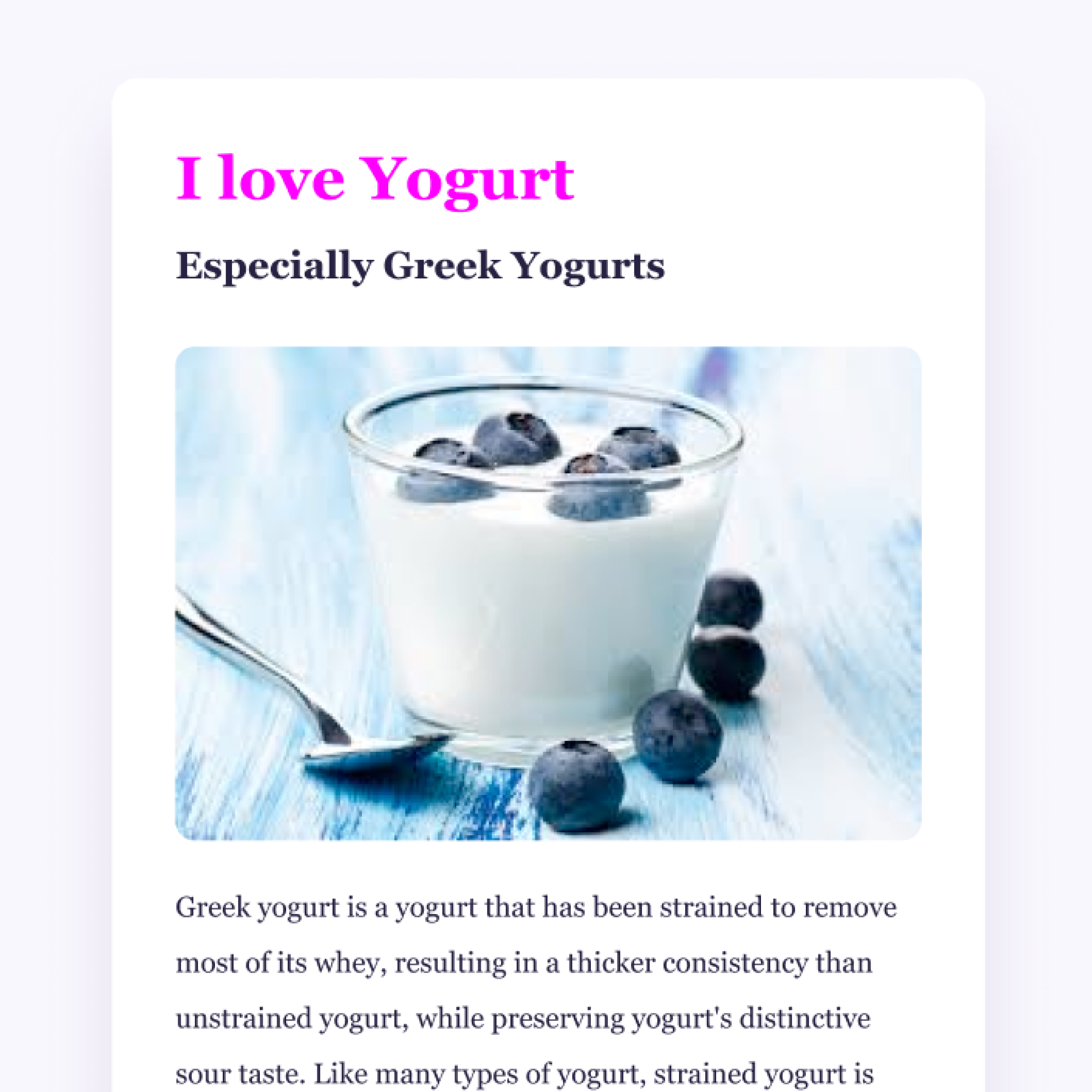 Yogurt Website Image